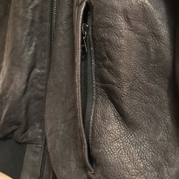 M0851 black leather jacket size 4 - Picture 11 of 12